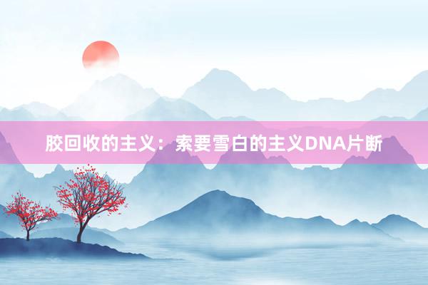 胶回收的主义：索要雪白的主义DNA片断